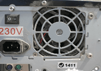Power Supply Fan Before Cleaning